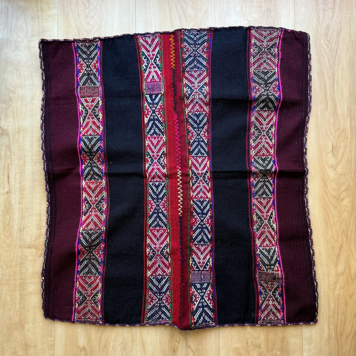 Sacred Mesa cloth from the High Andes. Hand woven from hand dyed Alpaca wool in a variety of colors. Cloth can be used for your work with the Mesa, Sacred Medicine bundle, and/or as an Altar cloth.