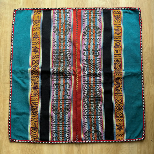 Sacred Mesa cloth from the High Andes. Hand woven from hand dyed Alpaca wool in a variety of colors. Cloth can be used for your work with the Mesa, Sacred Medicine bundle, and/or as an Altar cloth.