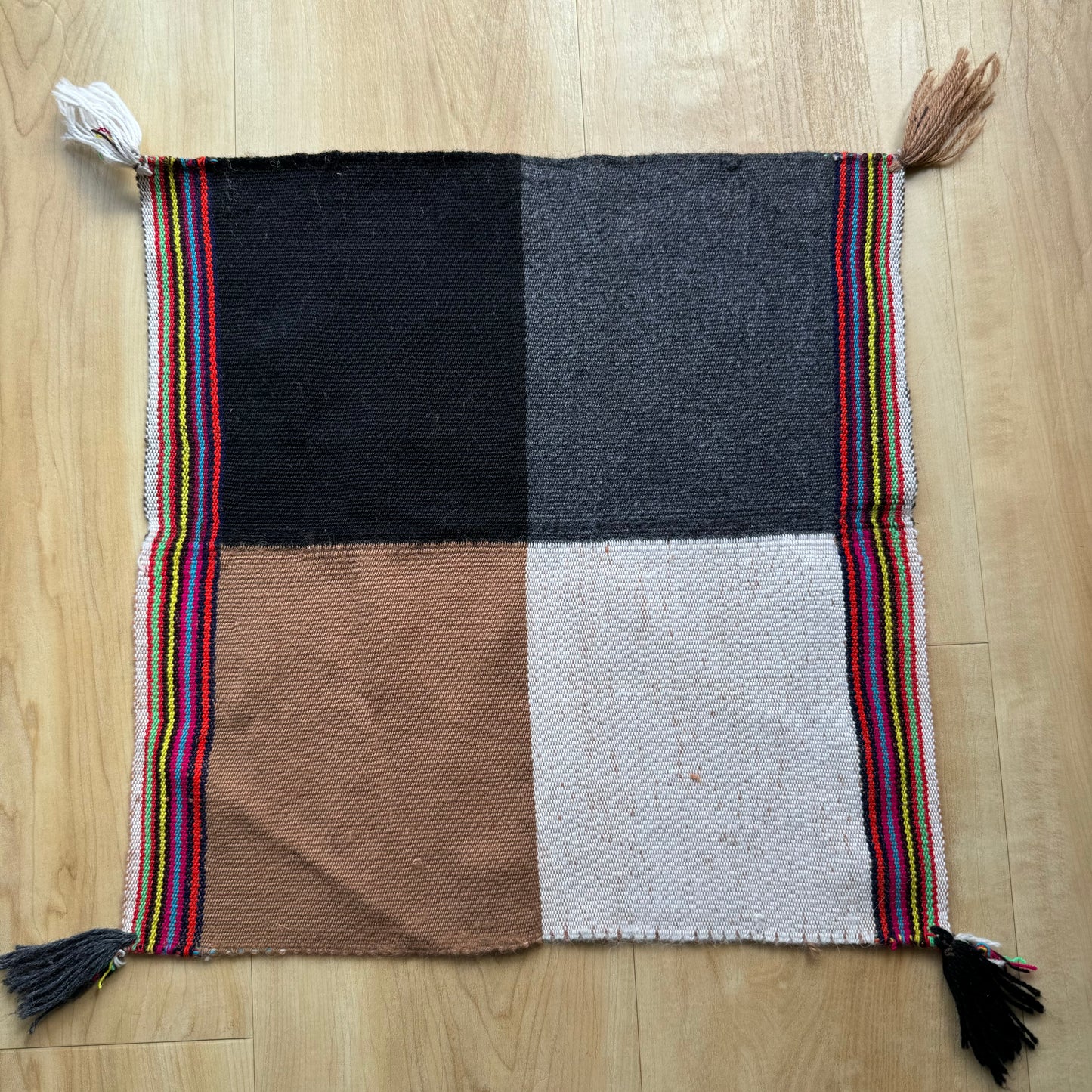 Sacred Tawa cloth from the High Andes. Hand woven from hand dyed Alpaca wool in a variety of colors. Cloth can be used for your work with the Mesa, Sacred Medicine bundle, and/or as an Altar cloth.
